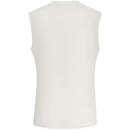 White Polyester Men's Tank