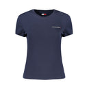 Blue Cotton Women T-Shirt