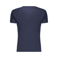 Blue Cotton Women T-Shirt