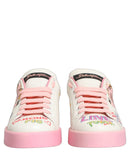 White Pink Portofino Royal Pig Sneakers Shoes