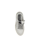 Silver Calf Leather Bos Taurus Low Top Sneakers