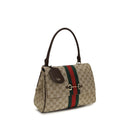 Beige Polyester Handbag