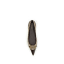 Beige Polyester Ballet Flats