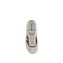 Beige Calf Leather Bos Taurus Low Top Sneakers