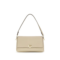 Beige Calf Leather Bos Taurus Shoulder Bag