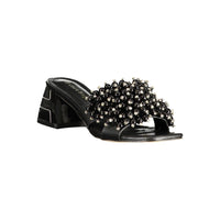 Black Polyurethane Women's Sandal