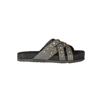 Black Polyurethane Women's Sandal