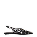 Black Leather Ballet Flats