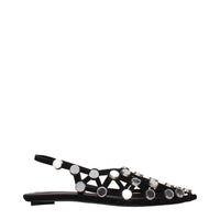 Black Leather Ballet Flats