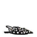 Black Leather Ballet Flats