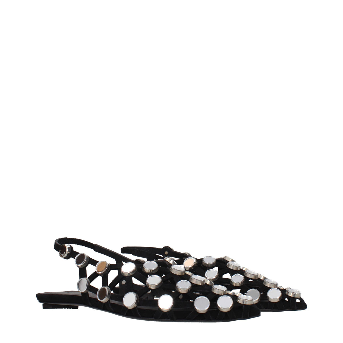 Black Leather Ballet Flats