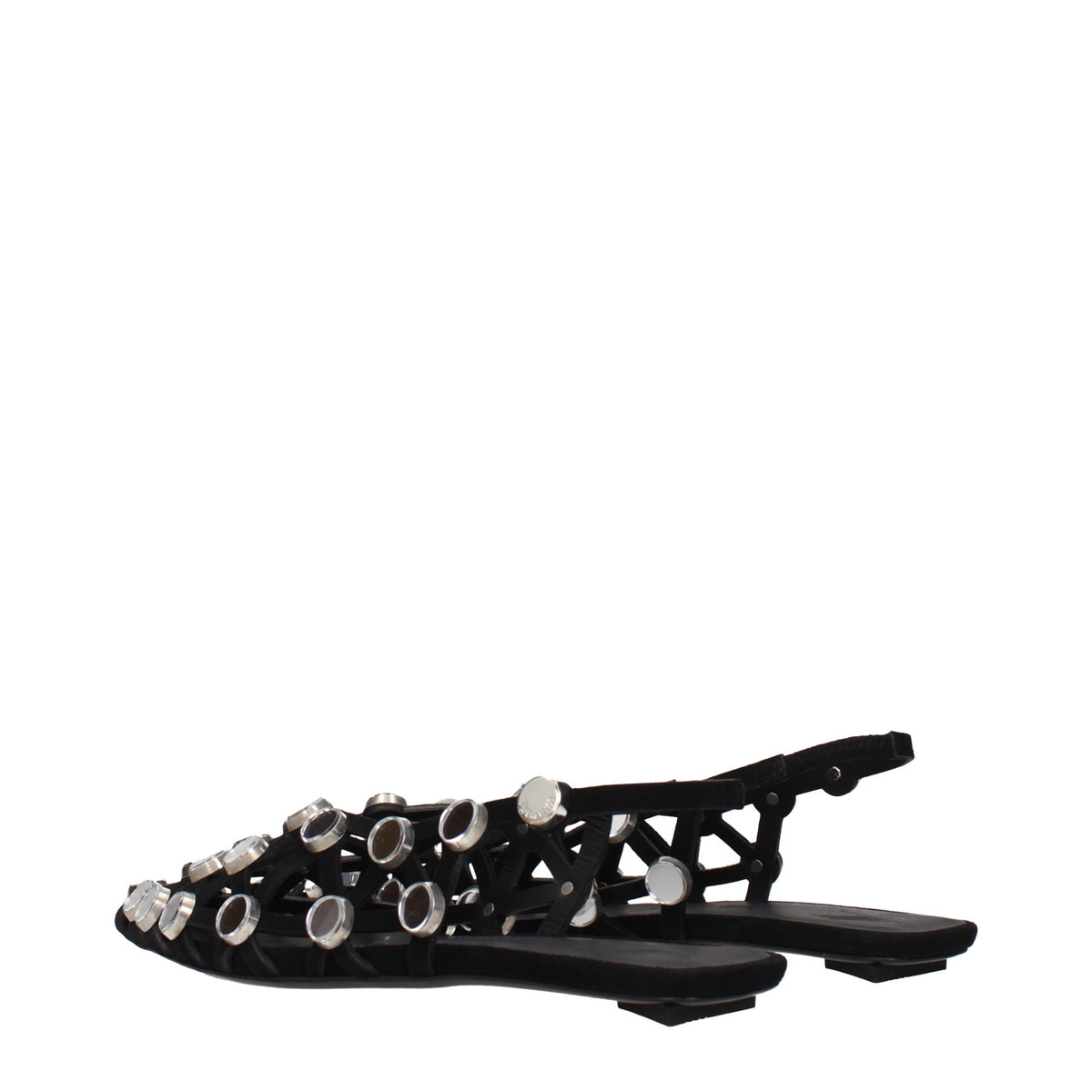 Black Leather Ballet Flats