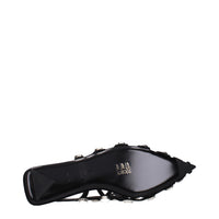 Black Leather Ballet Flats