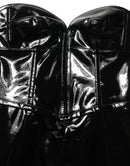 Black Patent Leather Corset Style Mini Dress