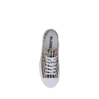 Brown Cotton Low Top Sneakers