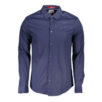 Blue Cotton Mens Shirt