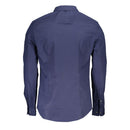 Blue Cotton Mens Shirt