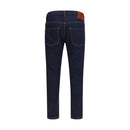 Blue Cotton Slim Fit Jeans