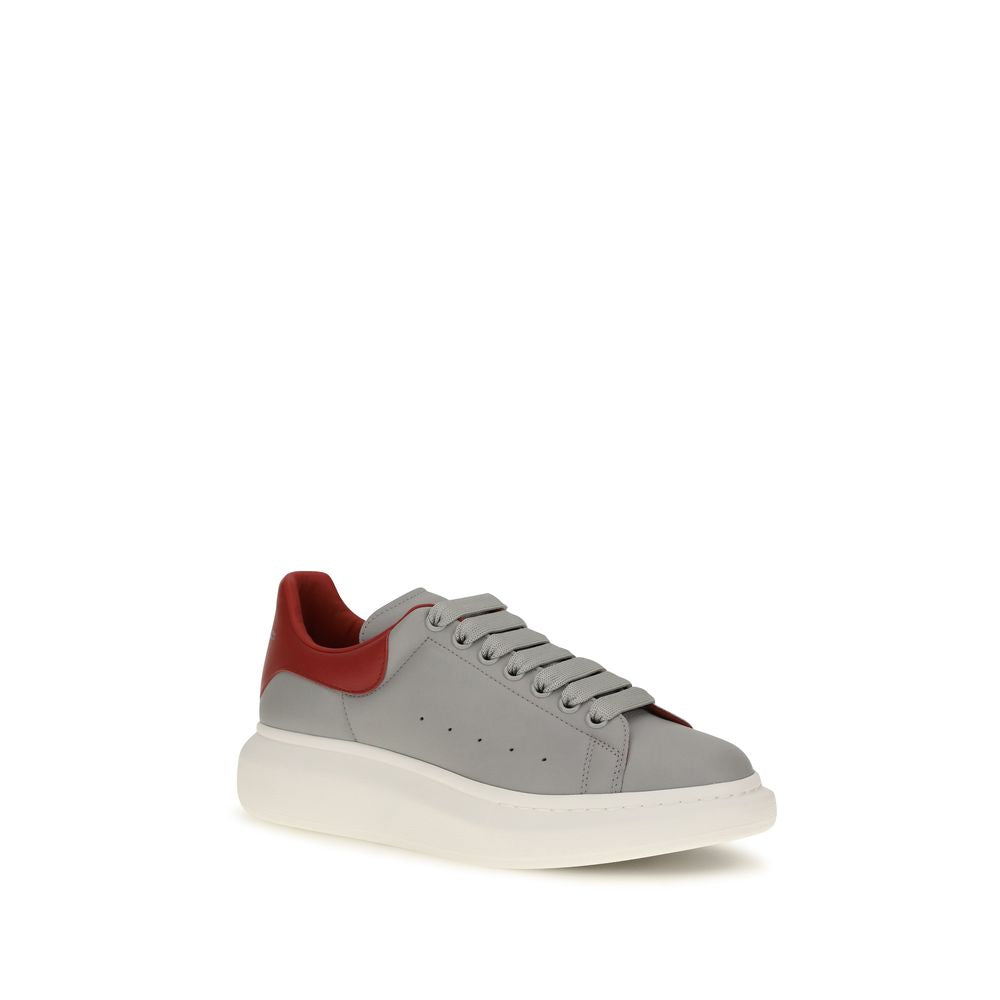 Gray Calf Leather Bos Taurus Platform Sneakers