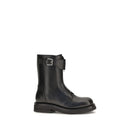 Black Calf Leather Bos Taurus Lace-Up Boots