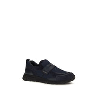 Blue Calf Leather Bos Taurus Athletic Sneakers
