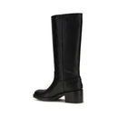 Black Calf Leather Bos Taurus Flat Boots