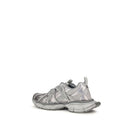 Gray Polyethylene Athletic Sneakers
