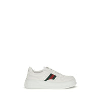 White Calf Leather Bos Taurus Chunky Sneakers