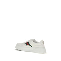 White Calf Leather Bos Taurus Chunky Sneakers