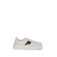 White Calf Leather Bos Taurus Chunky Sneakers