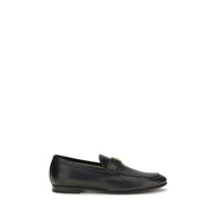 Black Calf Leather Bos Taurus Slip-On Loafers