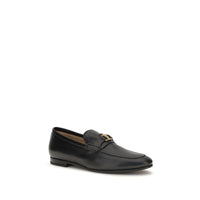 Black Calf Leather Bos Taurus Slip-On Loafers