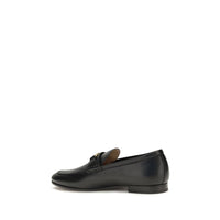 Black Calf Leather Bos Taurus Slip-On Loafers