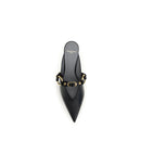 Black Calf Leather Bos Taurus Mules