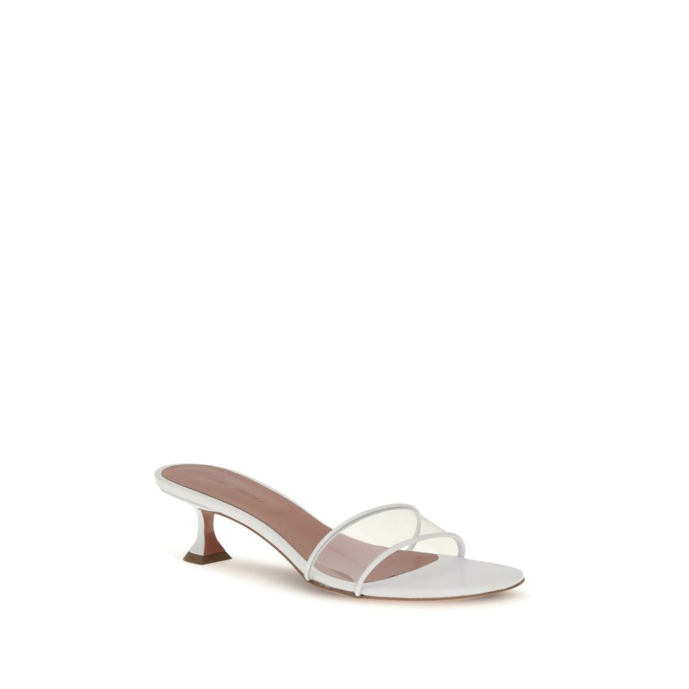 White Calf Leather Bos Taurus Sandals