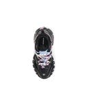 Black Polyester Athletic Sneakers
