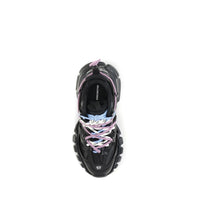 Black Polyester Athletic Sneakers