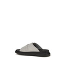 Gray Calf Leather Bos Taurus Platform Sandals