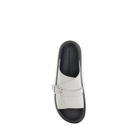 Gray Calf Leather Bos Taurus Platform Sandals
