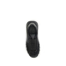 Black Calf Leather Bos Taurus Chunky Sneakers