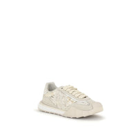 Beige Calf Leather Bos Taurus Sneakers