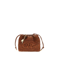Brown Raffia Shoulder Bag