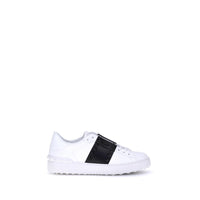 White Calf Leather Bos Taurus Low Top Sneakers
