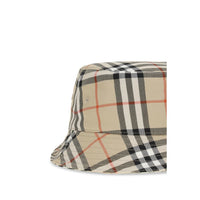 Beige Cotton Bucket Hat