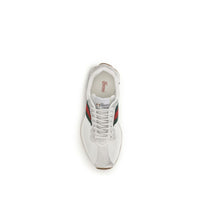 White Polyester Athletic Sneakers
