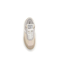 Beige Calf Leather Bos Taurus Athletic Sneakers