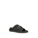 Black Calf Leather Bos Taurus Platform Sandals