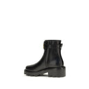 Black Calf Leather Bos Taurus Ankle Boots