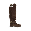 Brown Calf Leather Bos Taurus Over The Knee