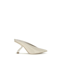 Beige Calf Leather Bos Taurus Mules